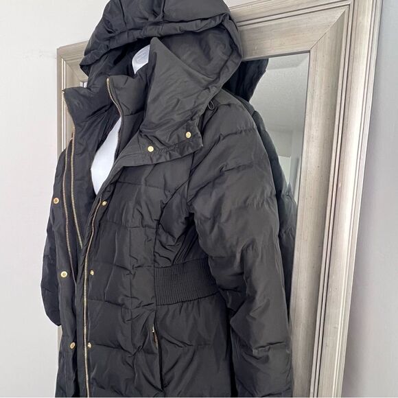 Cole Haan Signature Women's Black Down Fill Long Jacket Size PL - Picture 6 of 9